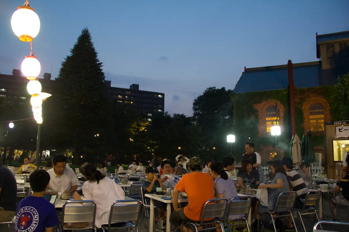 Sapporo Beer Garden historic red-brick former brewery building housing the museum and Genghis Khan restaurant in Japan