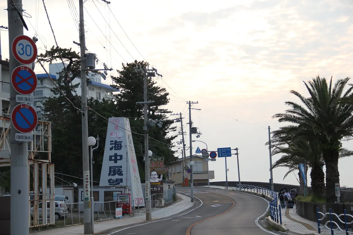 Fisherman's Wharf and Hamayaki Huts Near Shirahama Beach
