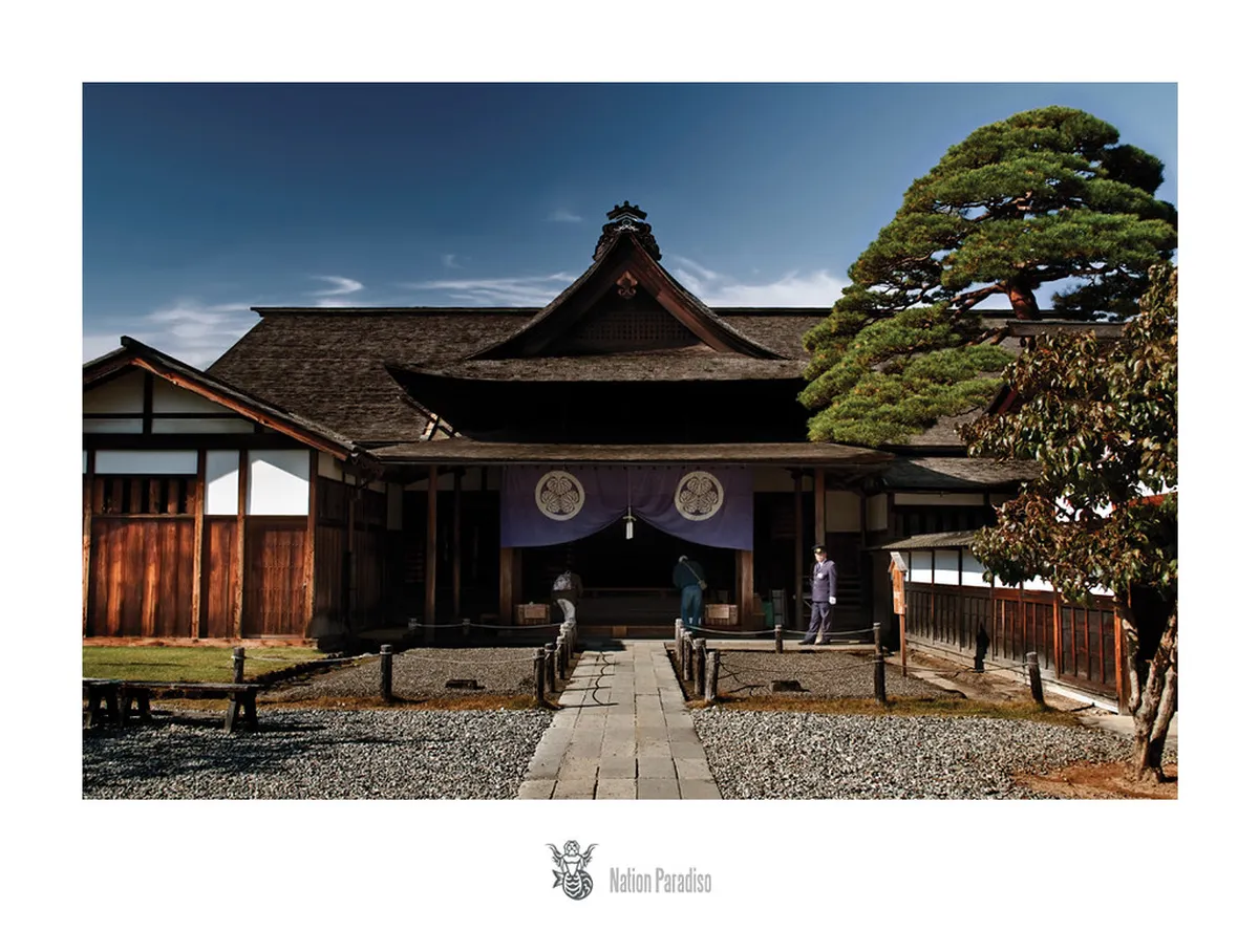 Exterior of Takayama Jinya, Japan's only surviving Edo-period Shogunate government office building in Gifu