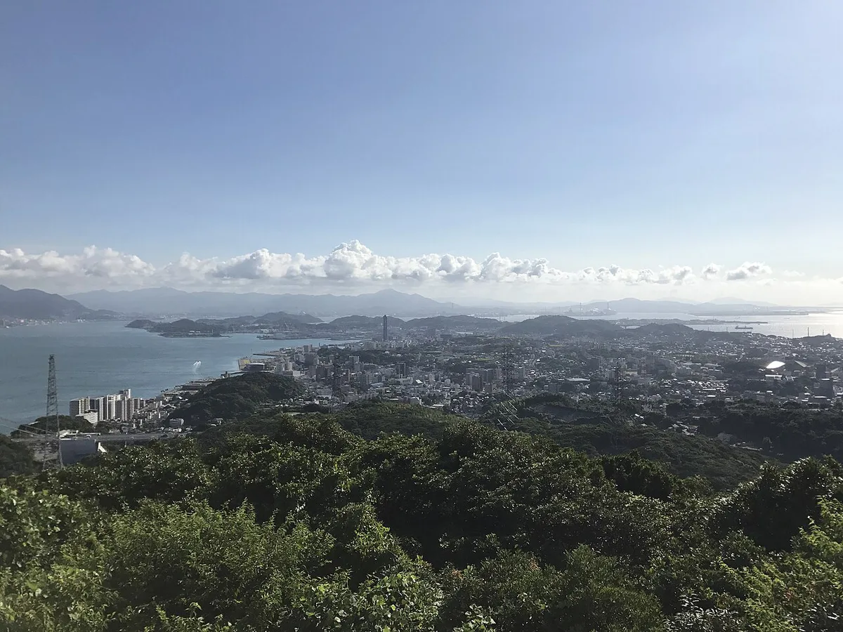 View from observation deck of Hinoyama Park (southwest) — 2
