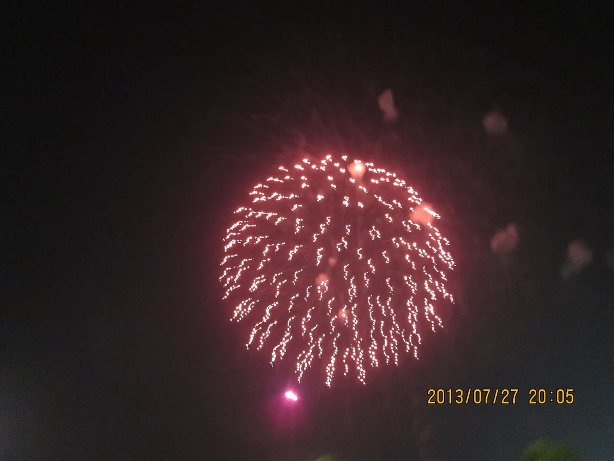 Sumidagawa Fireworks Festival bursting over the Sumida River in Tokyo — 2
