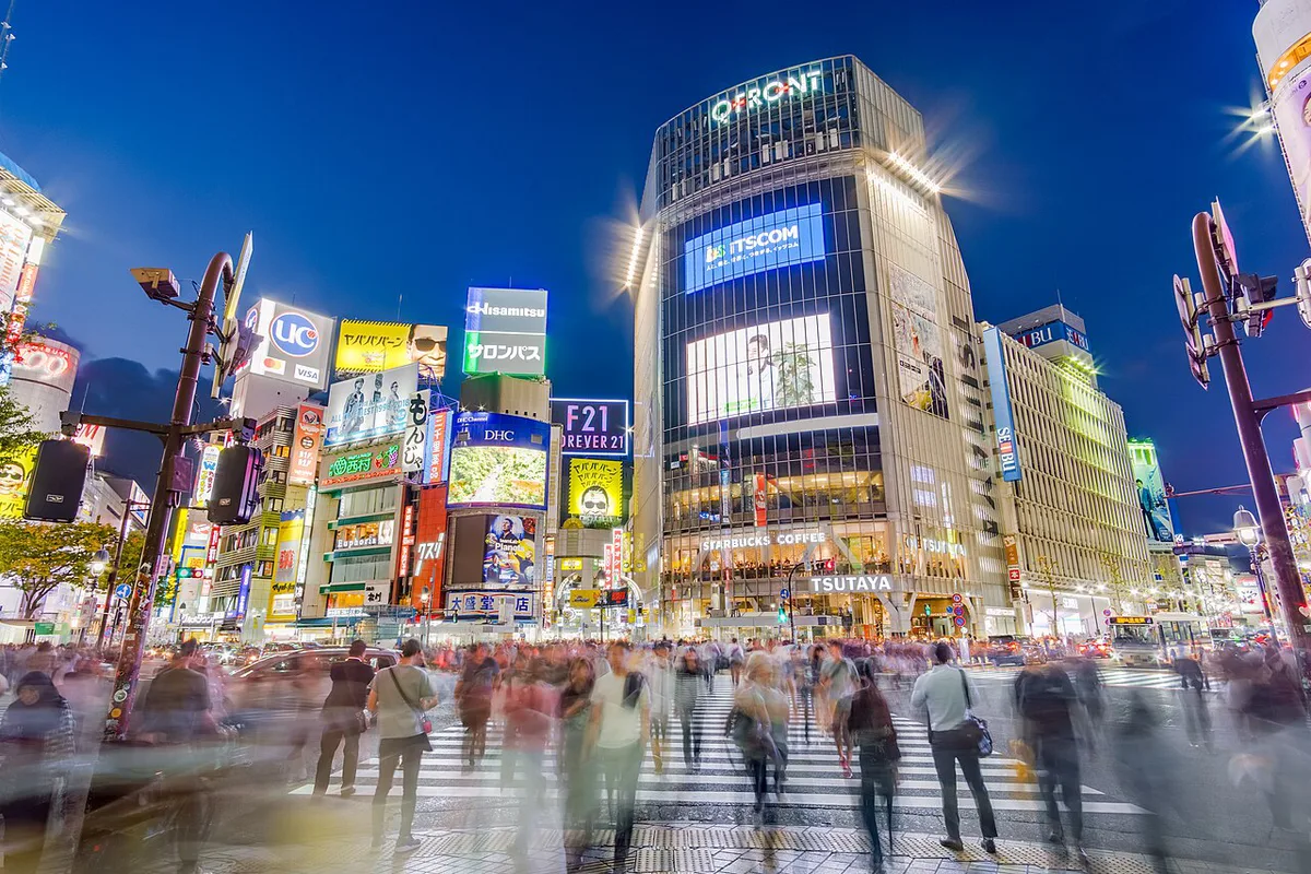 Shibuya Crossing on a mild October evening in Tokyo, Japan — 2