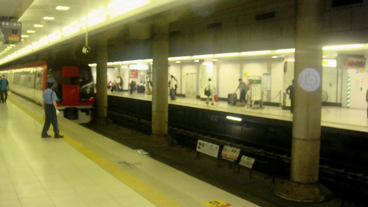 Travelers arriving at Tokyo Narita Airport with express train connection to the city center, Japan