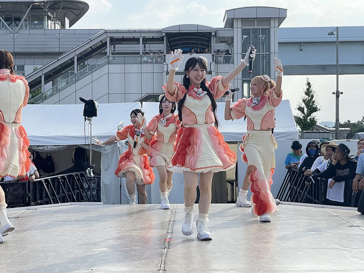 Outdoor music festival stage and crowd in the Tokyo area, Japan — 1