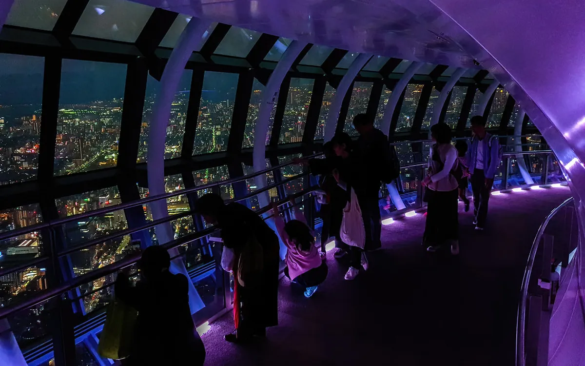 Tokyo Skytree Tembo Deck observation floor with panoramic city views stretching to the horizon in Japan