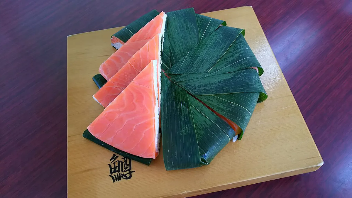 Toyama masuzushi trout sushi bento for the Alpine Route — 2
