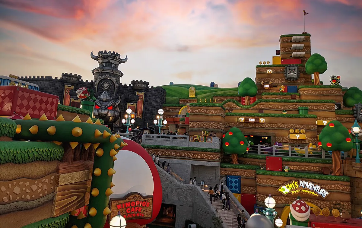 Super Nintendo World Theme Park at USJ Osaka Evening Sky — 1