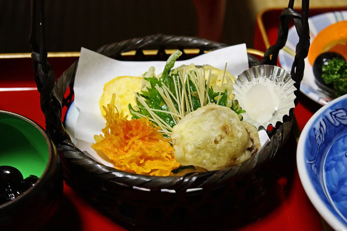Vegetarian meal at Buddhist temple (3810302267) — 1
