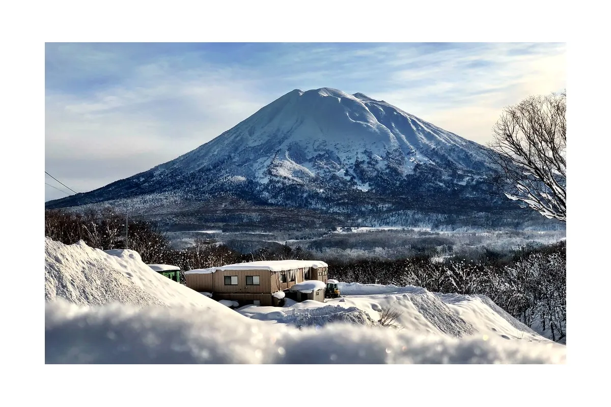 Mount Yotei snow-capped winter landscape, Niseko