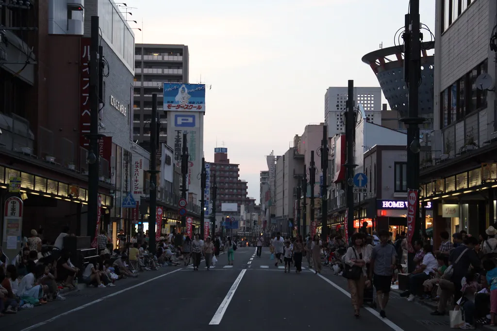 Hirosaki city street — Hirosaki, Japan