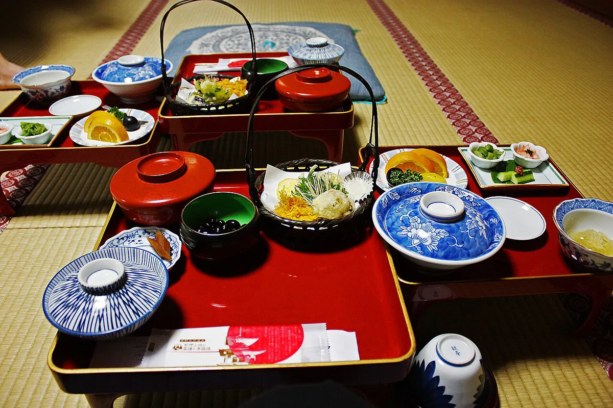 Buddhist temple meal served at Yakuoin on Mount Takao, Japan — 2