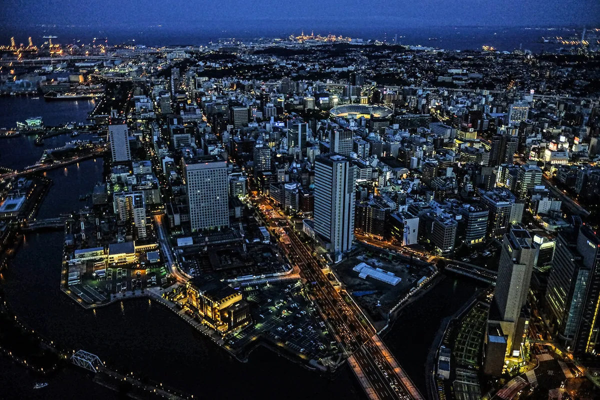 Yokohama Landmark Tower soaring above the Minato Mirai waterfront district with harbor views in Japan